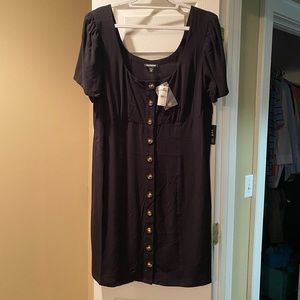 Black Express Button Down Mini Dress - XL NWT!